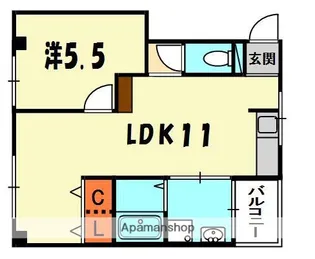 田原マンション【3階】の間取り