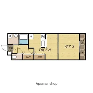 アンジェリーク磐船【5階】の間取り
