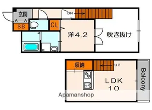 アンジェリーク磐船【3階】の間取り