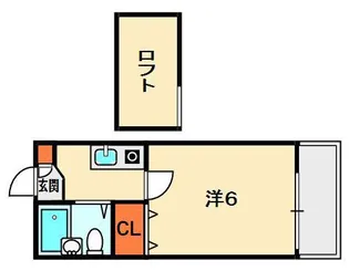 プランドール楠葉【1階】の間取り