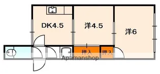 大阪府寝屋川市緑町【マンション】の間取り