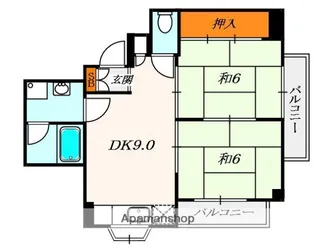 川島第20ビル枚方公園【8階】の間取り