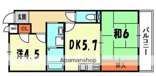 ガーデンハイツB【1階】の間取り