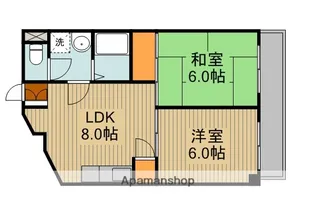 2LDKの間取り画像