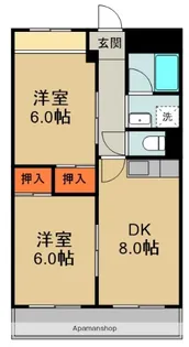 シャトー辻本Ⅱ【4階】の間取り