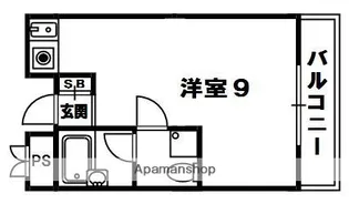ヴィラ岡山手【-1階】の間取り