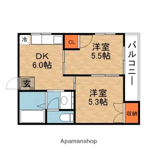 メゾン天の川【2階】の間取り