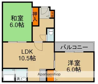 シティライフ林Ⅱ【2階】の間取り