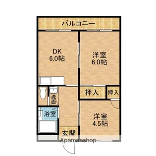 まるきハイツ清水【2階】の間取り