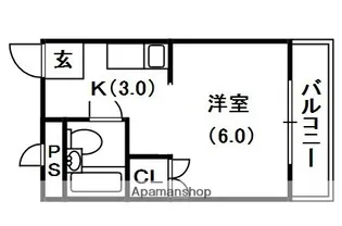 シャトー八坂【2階】の間取り