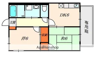 ラメール佐野【1階】の間取り