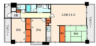 ダイアパレス樟葉【5階】の間取り