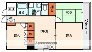 山喜マンション【4階】の間取り