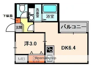 ベルメゾン8番館【2階】の間取り