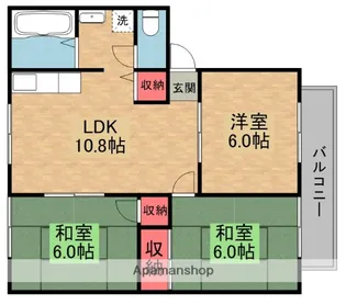 シャトルⅥ【2階】の間取り