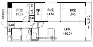 枚方パークハイツ【2階】の間取り