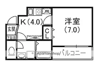 ハーモニーライフ須山【2階】の間取り
