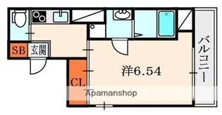 プラリア楠葉並木【4階】の間取り