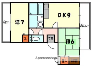 ヴィラヴェールB【2階】の間取り