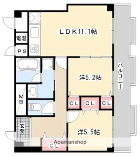 すずらん【1階】の間取り