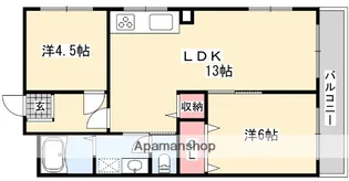 レオハイムKOYA【5階】の間取り
