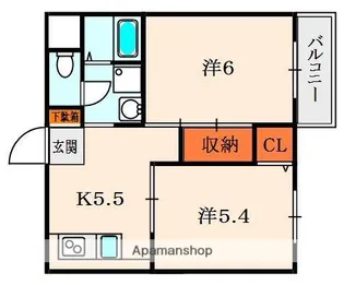 セレコート枚方Ⅱ【3階】の間取り