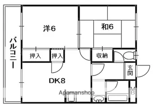ロイヤルハイツさつき丘【4階】の間取り
