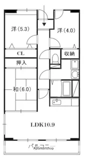 シャルル津田【2階】の間取り