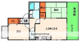 メルベーユ渚【1階】の間取り