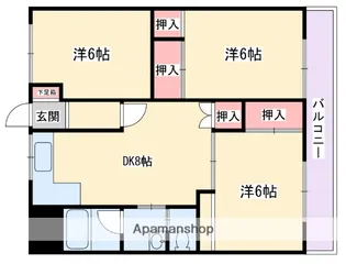 ローズハイツ【3階】の間取り