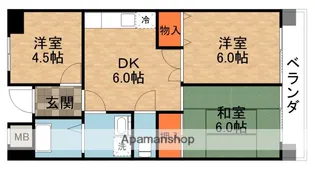 グランドヴィラ香里【3階】の間取り