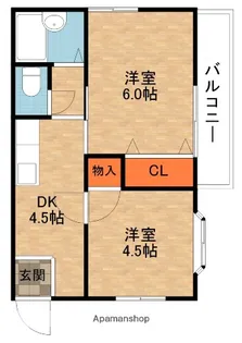 ウエストレジデンス【3階】の間取り