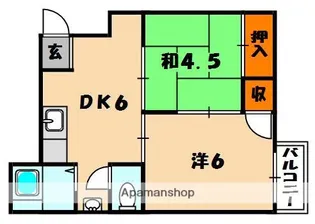香里園ハウス【2階】の間取り