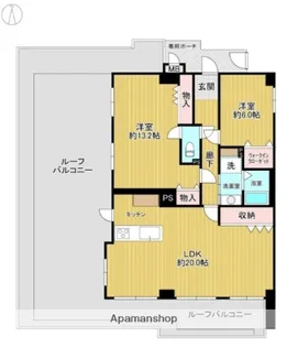 グランパティオ枚方【6階】の間取り