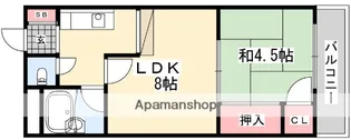 エル牧野【3階】の間取り