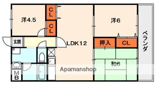 リバティー交北Ⅱ【1階】の間取り