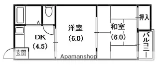 秀和第1ハイツ【2階】の間取り