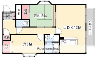 ドミシル谷辻【2階】の間取り