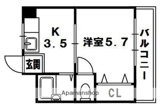 第3星ヶ丘マンション【4階】の間取り