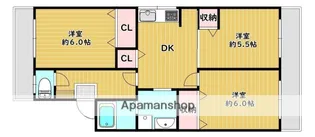 コーポ広野【4階】の間取り