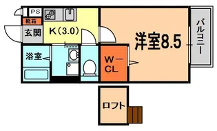 ブルースカイ山宗【2階】の間取り