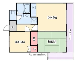サンライズ成田【4階】の間取り