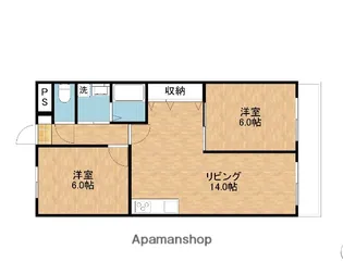 レオハイム津田Ⅱ【2階】の間取り