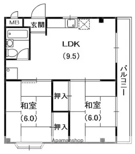 香里ロイヤルプラザ【7階】の間取り
