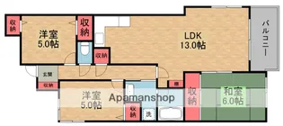 ハピネス渚【2階】の間取り