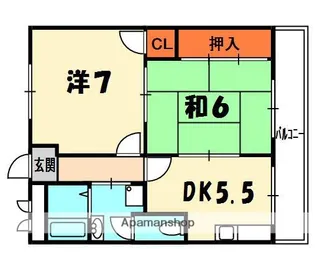 大西マンション【1階】の間取り