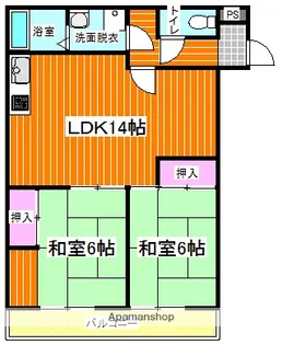 コーポ大東【2階】の間取り