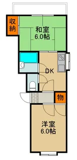 ハイツいわさか【2階】の間取り