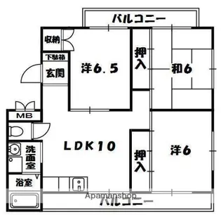 野村マンション【2階】の間取り