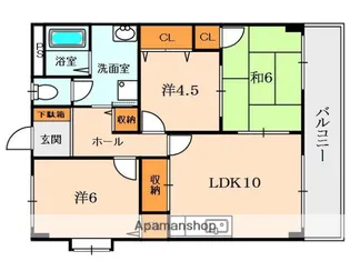 大阪府枚方市大垣内町3丁目【マンション】の間取り